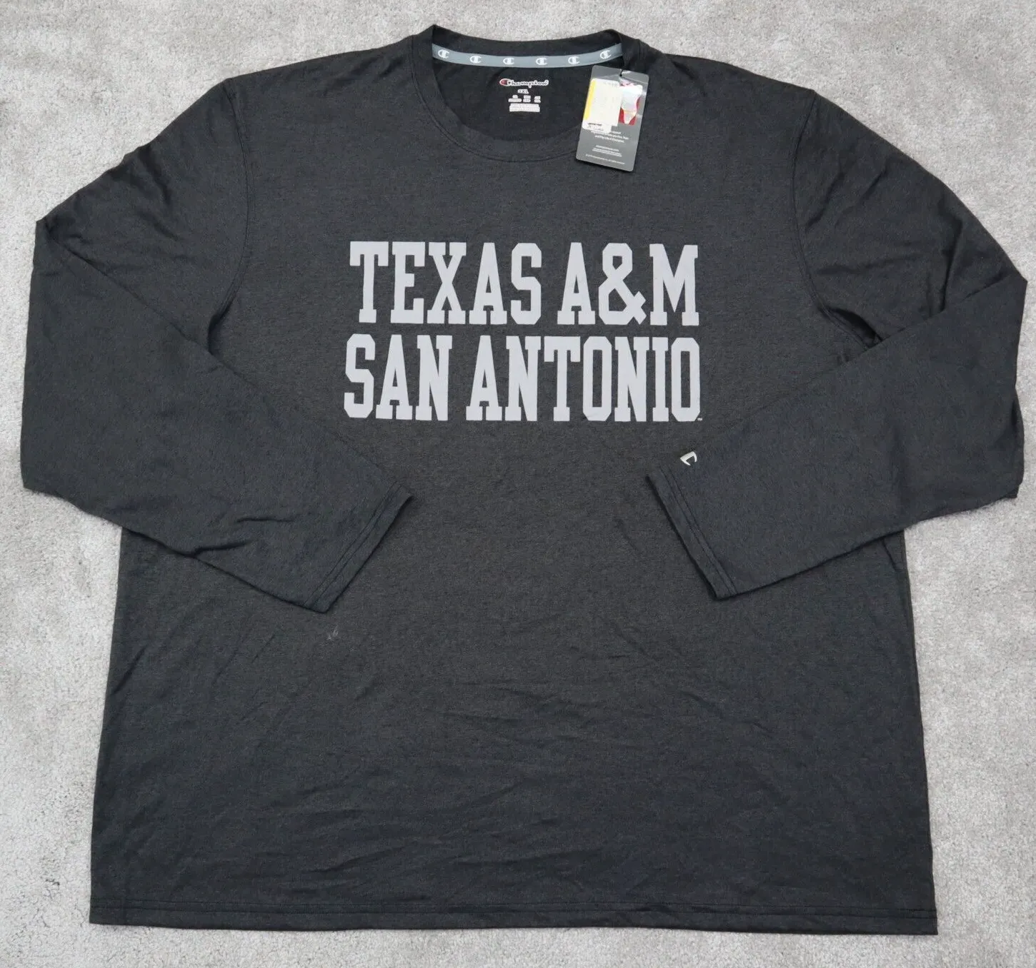 Champion Sports T-Shirt Men's Size 2XL Charcoal Gray Texas A&M San Antonio Shirt