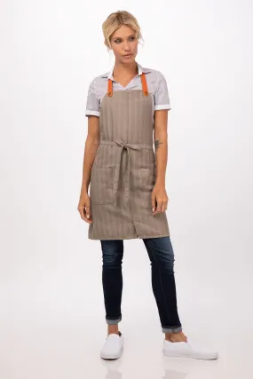 Chef Works Seattle Bib Apron- Taupe