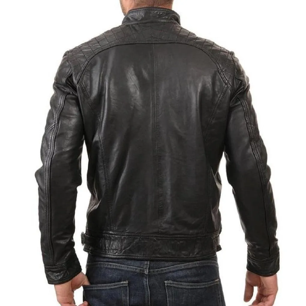 Classic Black Leather Jacket for Men