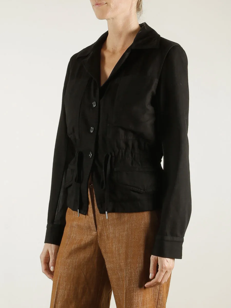 Collins Jacket in Tencel Twill - Black *Final Sale*