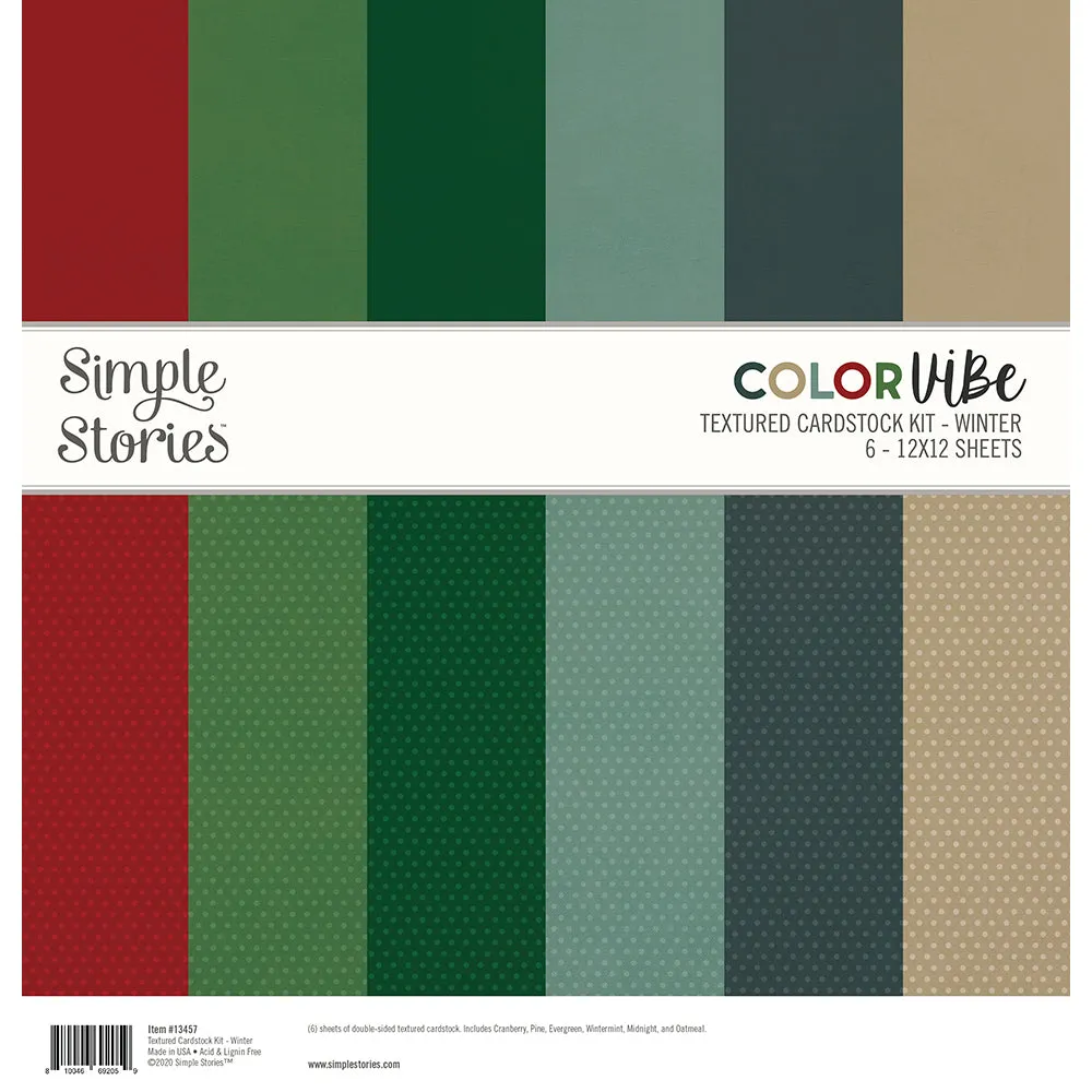 Color Vibe Textured Cardstock Kit - Winter