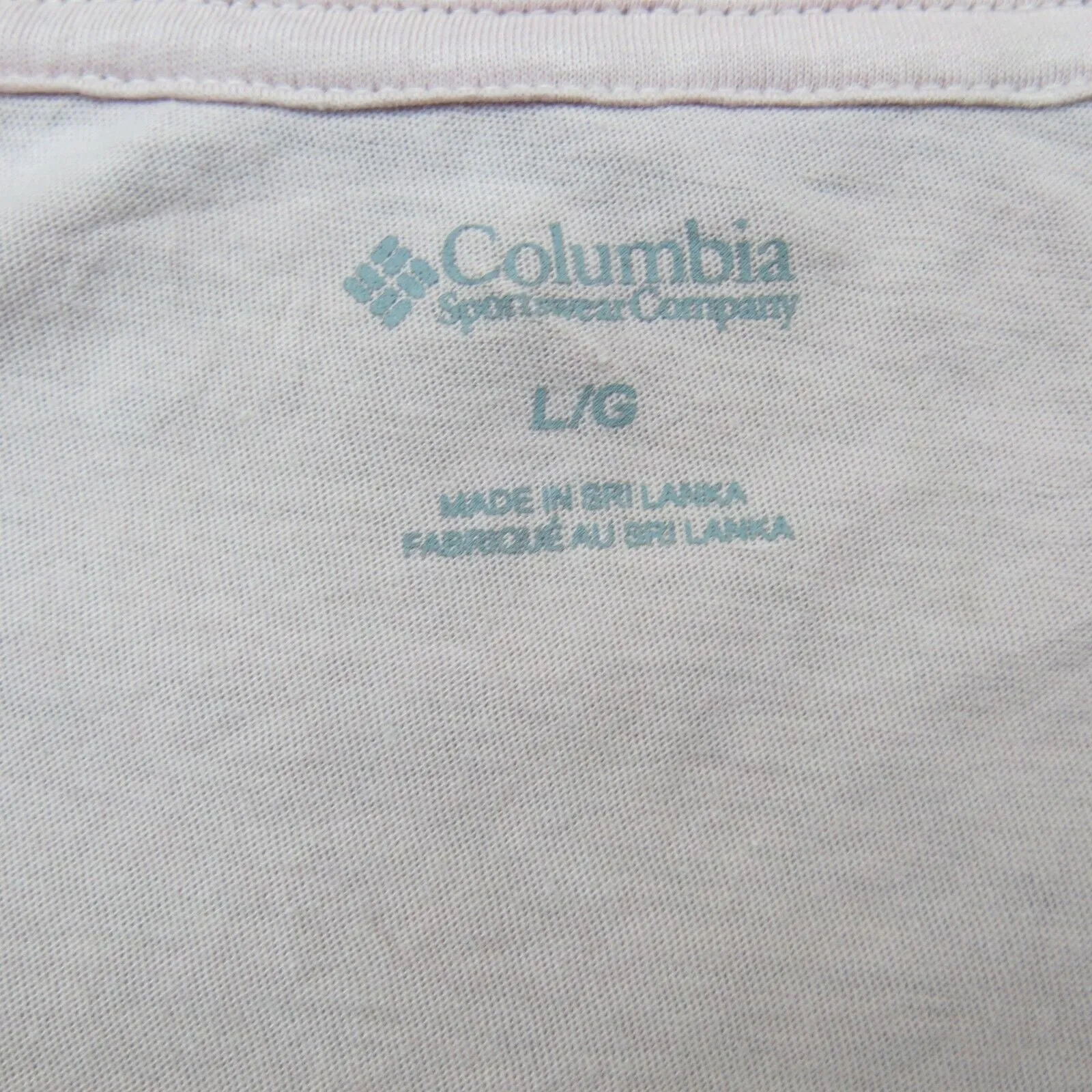 Columbia Women Sportswear PFG Round Neck Logo T-Shirt Short Sleeve Pink Size L