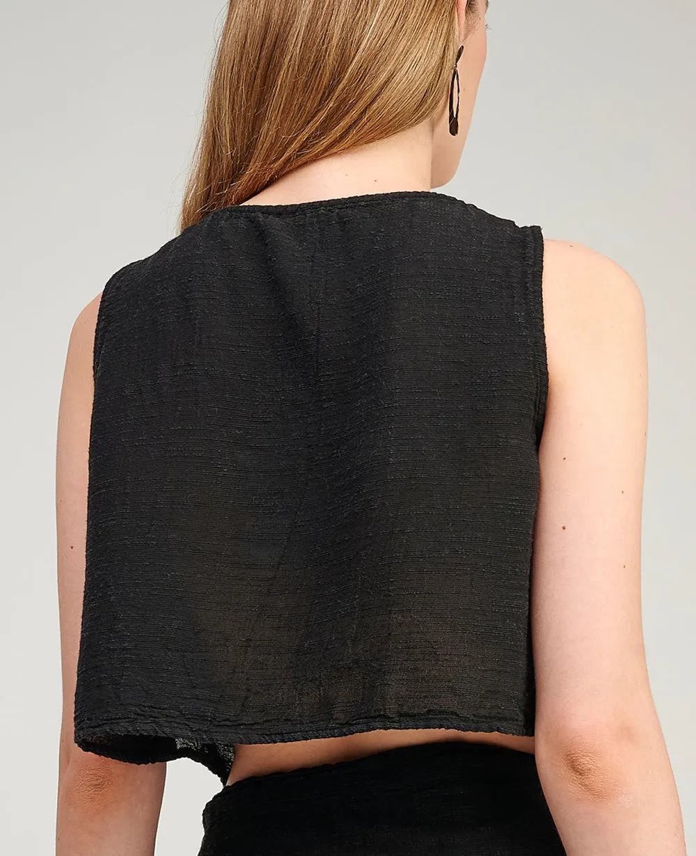 CROP TOP "MALIA" BLACK