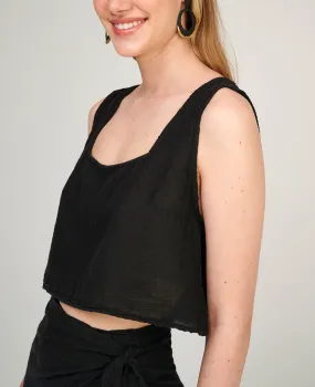 CROP TOP "MALIA" BLACK