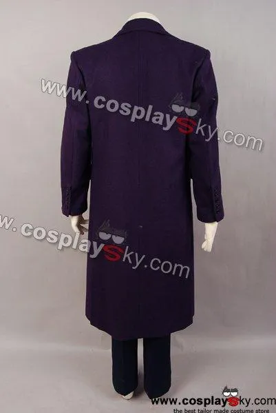 Dark Knight Heath Ledger Joker 6 pcs Costume Set *  Wool trench Coat Version