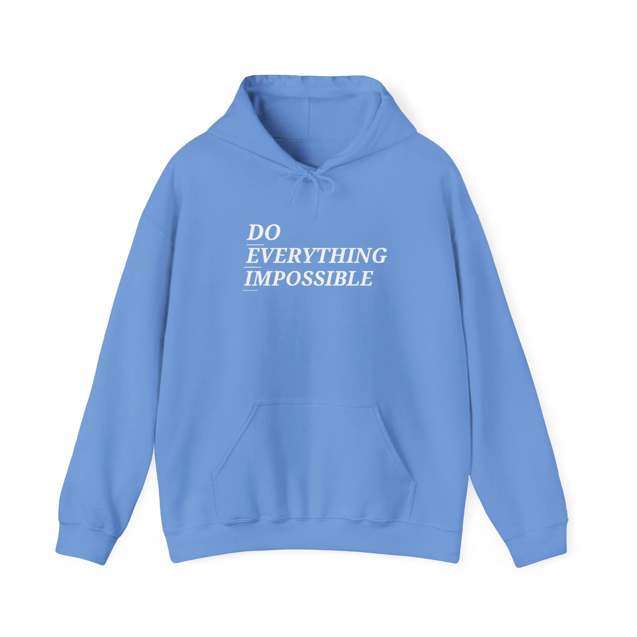 DEI White Logo Inspirational Unisex Hooded Sweatshirt - 'Do Everything Impossible'