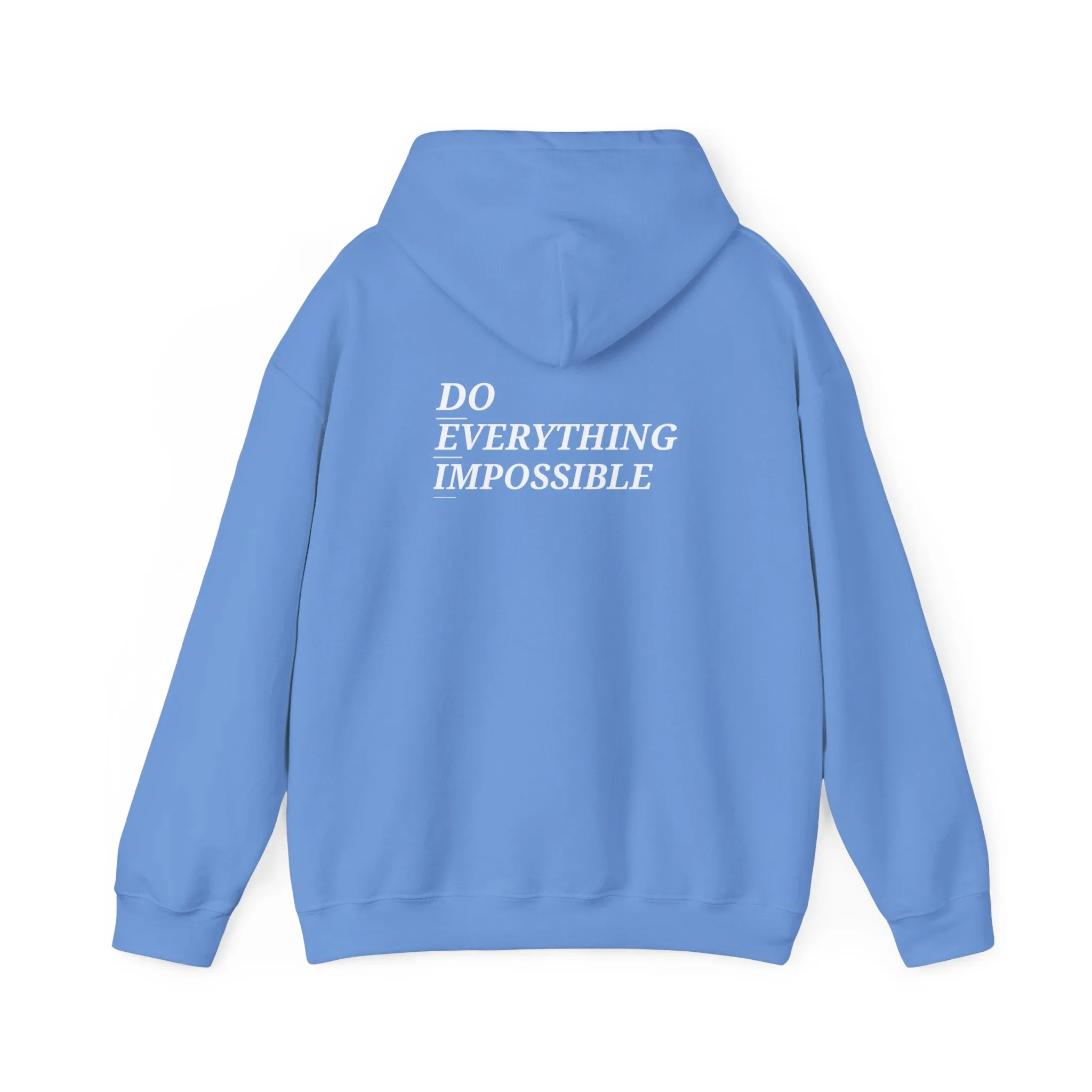 DEI White Logo Inspirational Unisex Hooded Sweatshirt - 'Do Everything Impossible'