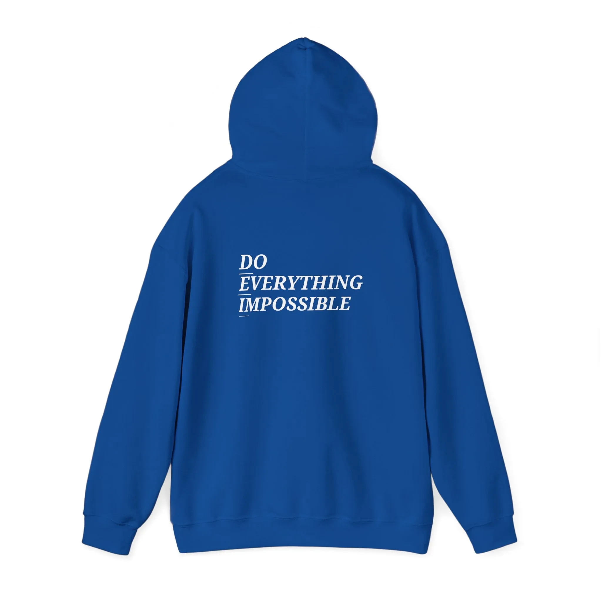 DEI White Logo Inspirational Unisex Hooded Sweatshirt - 'Do Everything Impossible'