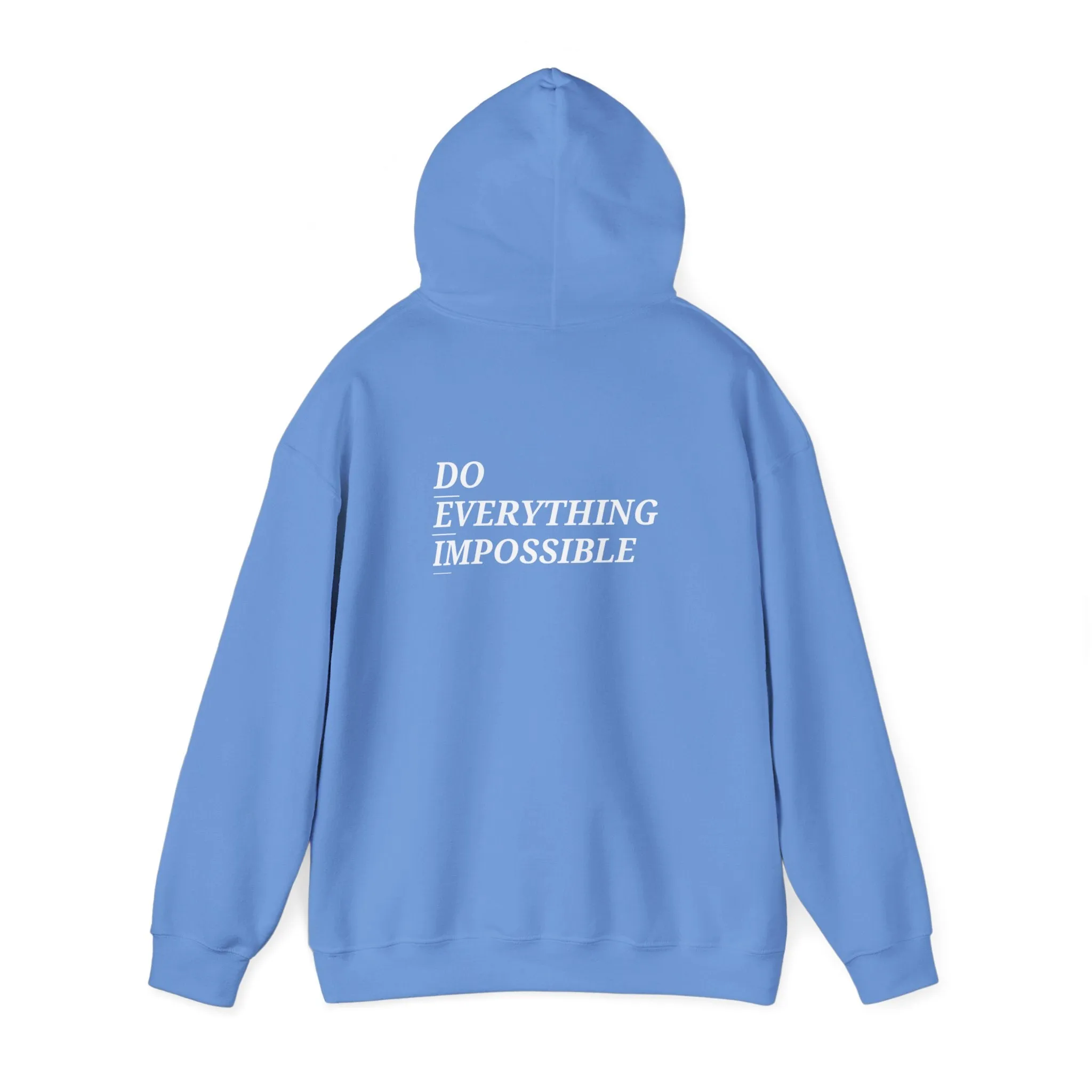 DEI White Logo Inspirational Unisex Hooded Sweatshirt - 'Do Everything Impossible'