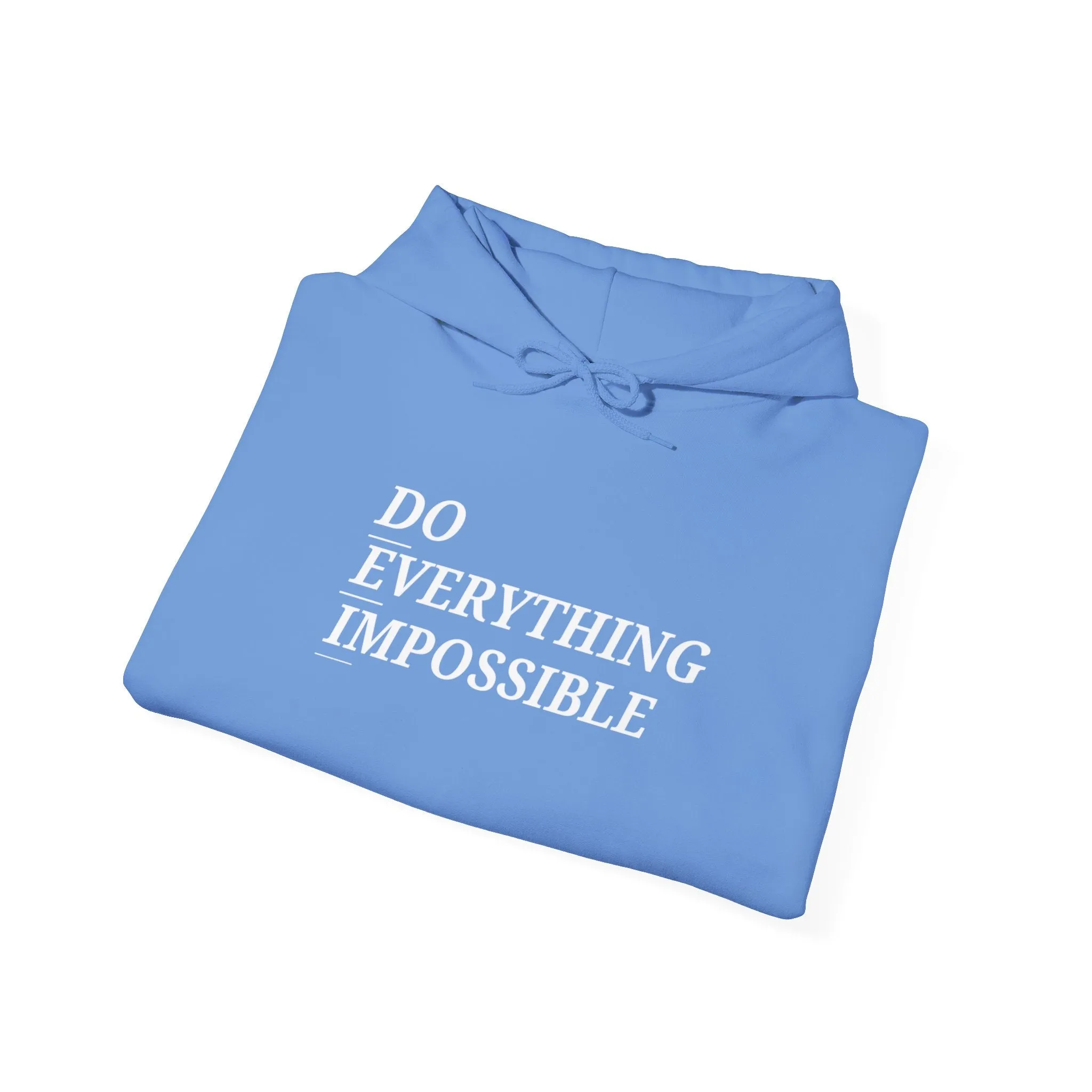 DEI White Logo Inspirational Unisex Hooded Sweatshirt - 'Do Everything Impossible'