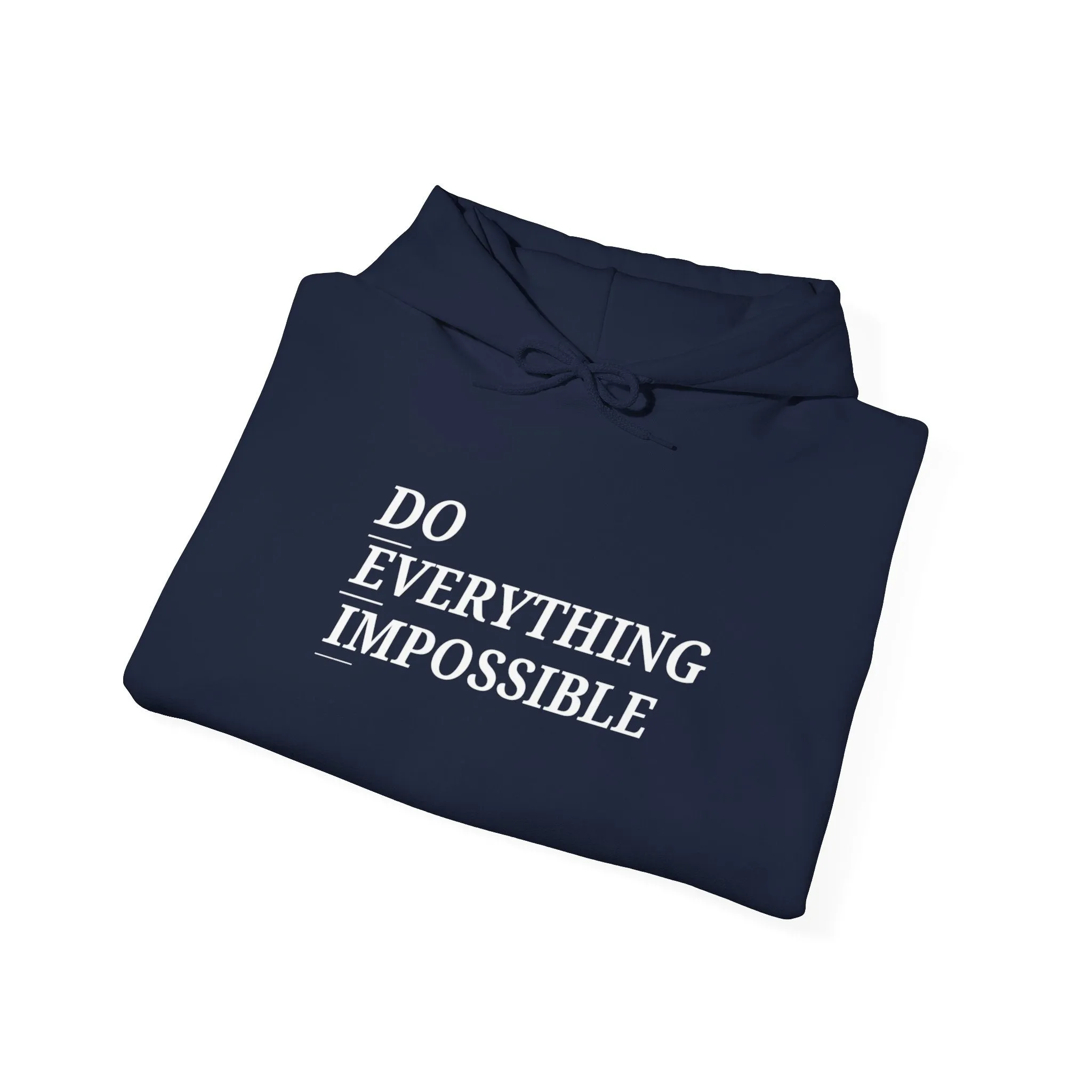 DEI White Logo Inspirational Unisex Hooded Sweatshirt - 'Do Everything Impossible'