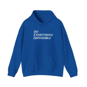 DEI White Logo Inspirational Unisex Hooded Sweatshirt - 'Do Everything Impossible'