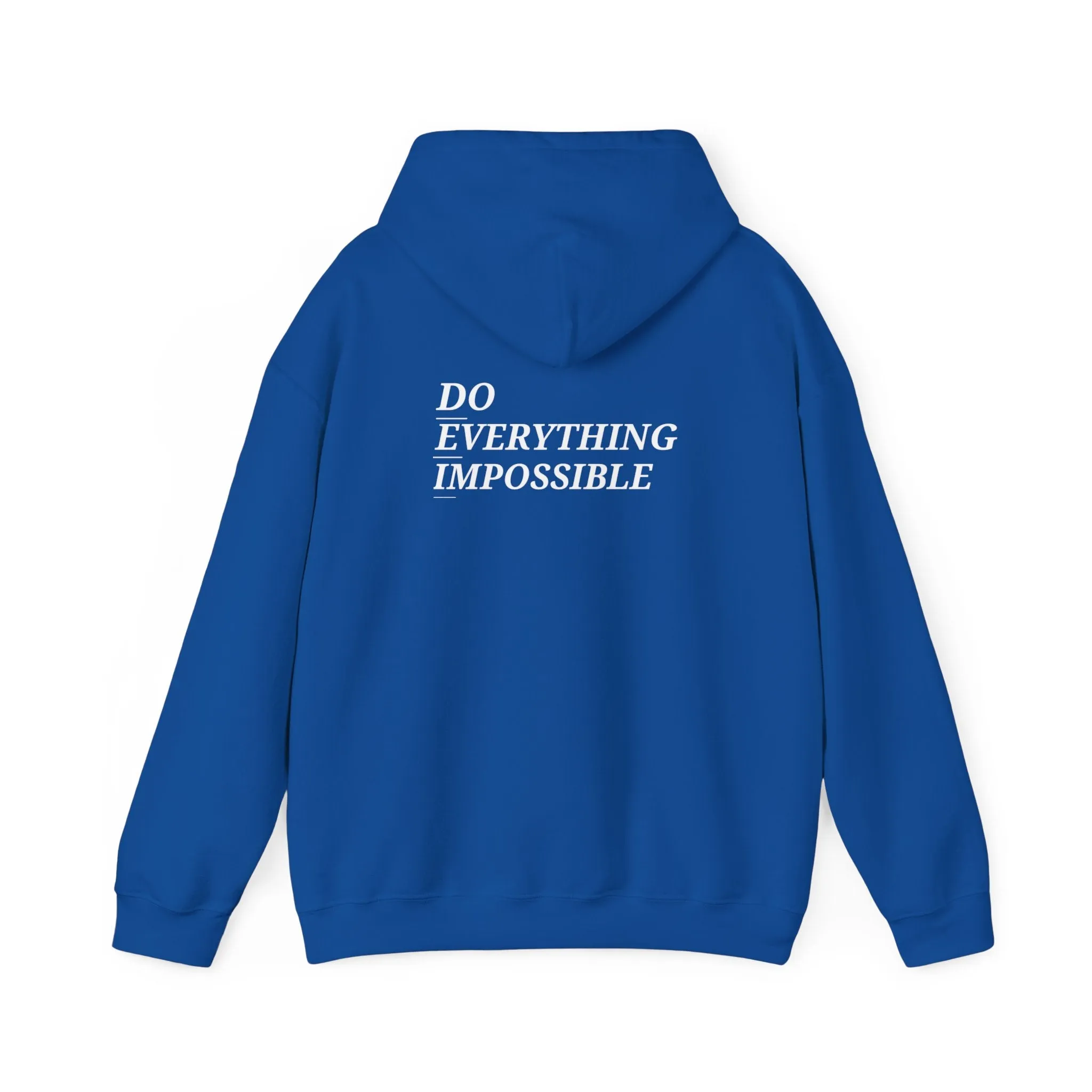 DEI White Logo Inspirational Unisex Hooded Sweatshirt - 'Do Everything Impossible'