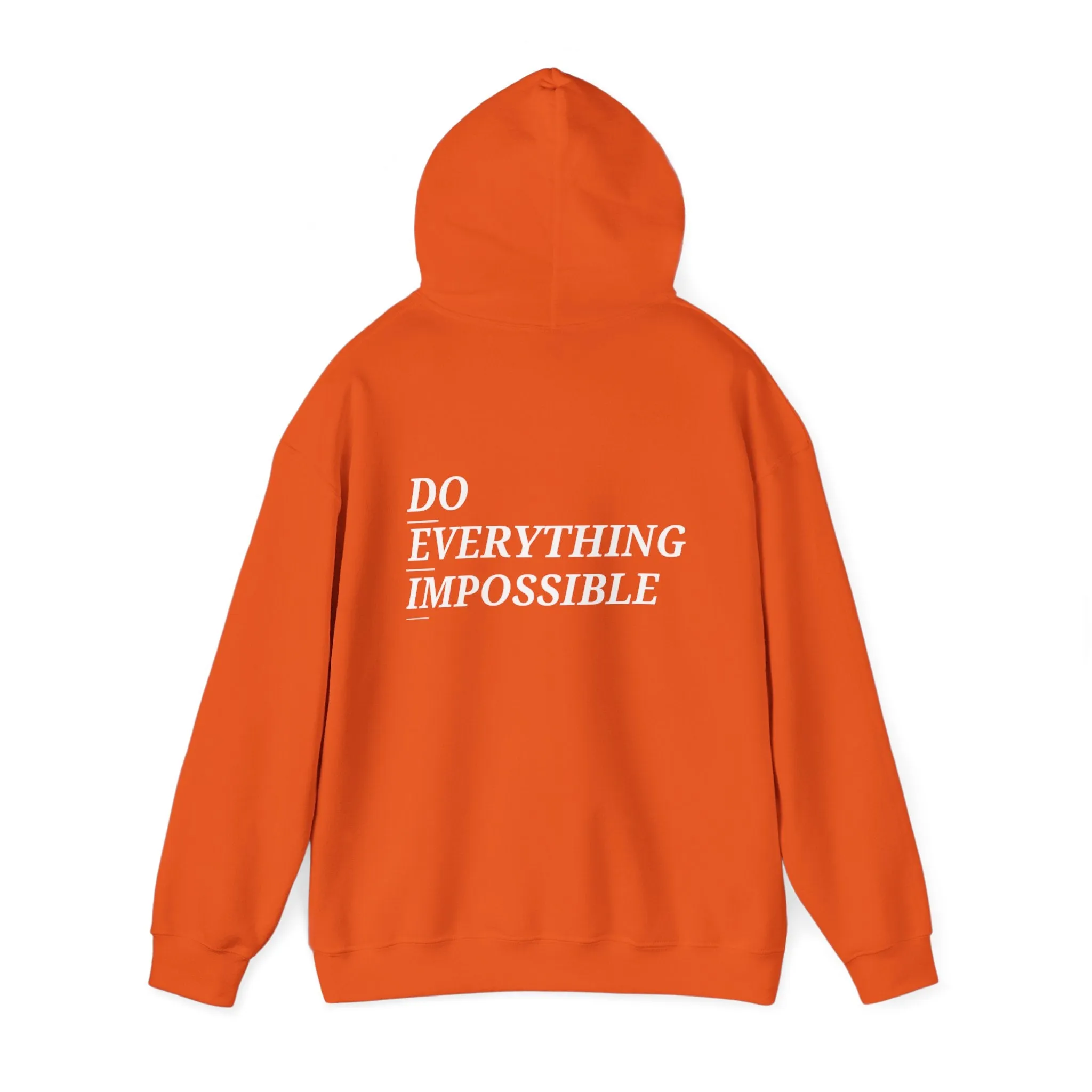 DEI White Logo Inspirational Unisex Hooded Sweatshirt - 'Do Everything Impossible'