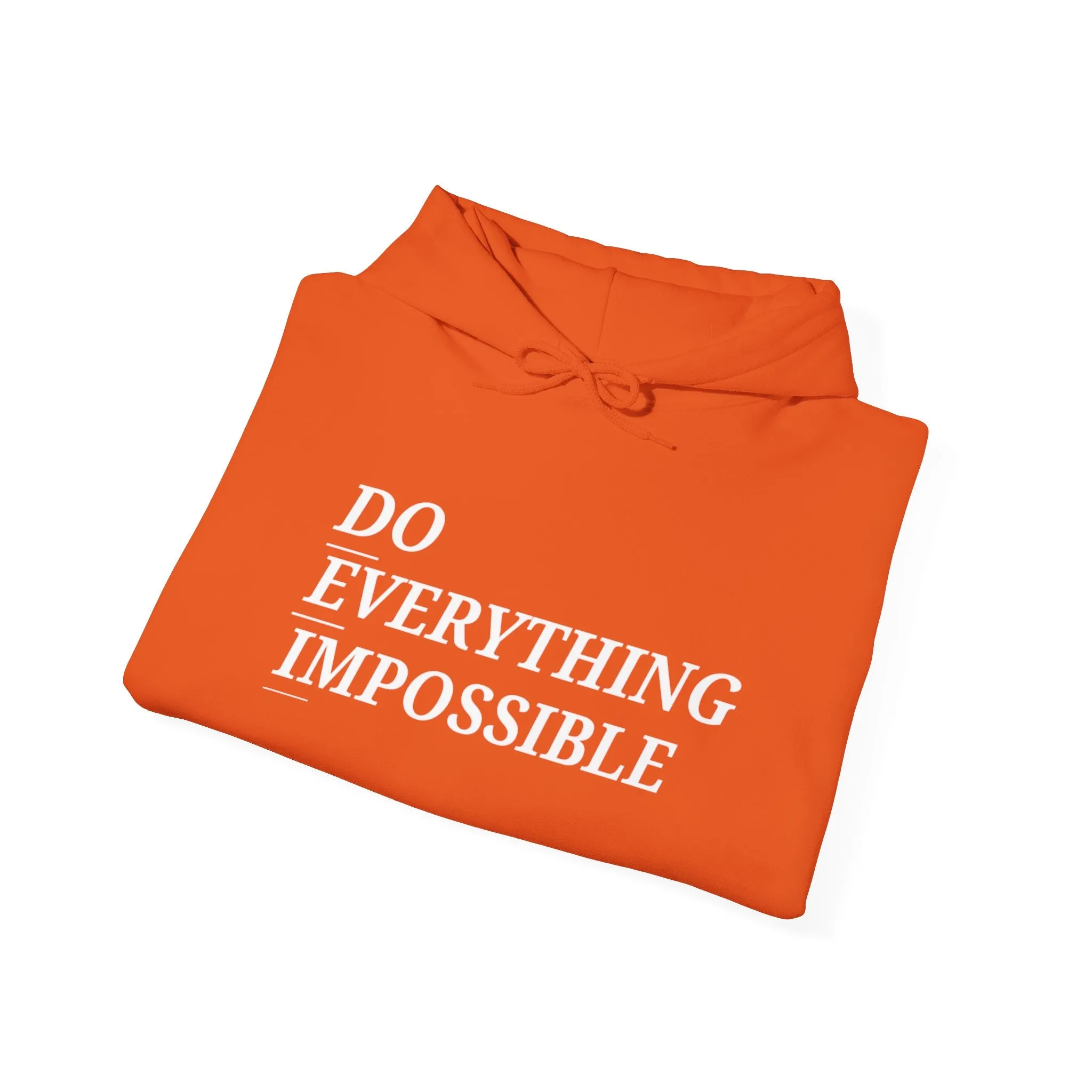 DEI White Logo Inspirational Unisex Hooded Sweatshirt - 'Do Everything Impossible'