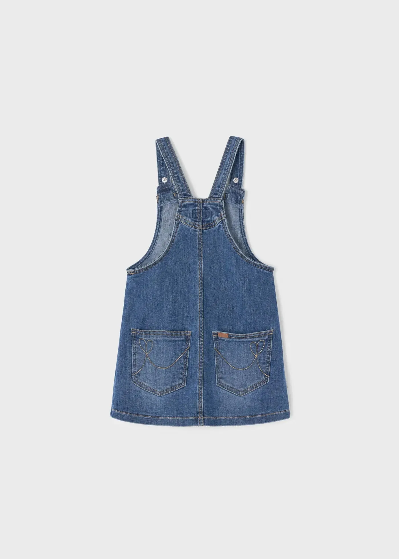 Denim Overall Skirt With Flower Girl | Mayoral