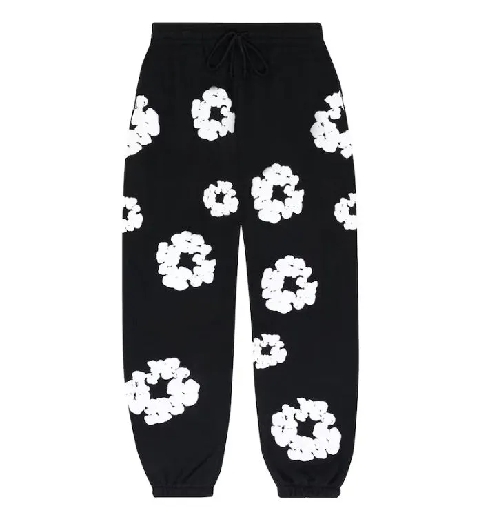 DENIM TEARS COTTON WREATH SWEATPANTS BLACK