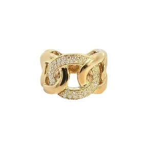 Diamond Link Fashion Ring