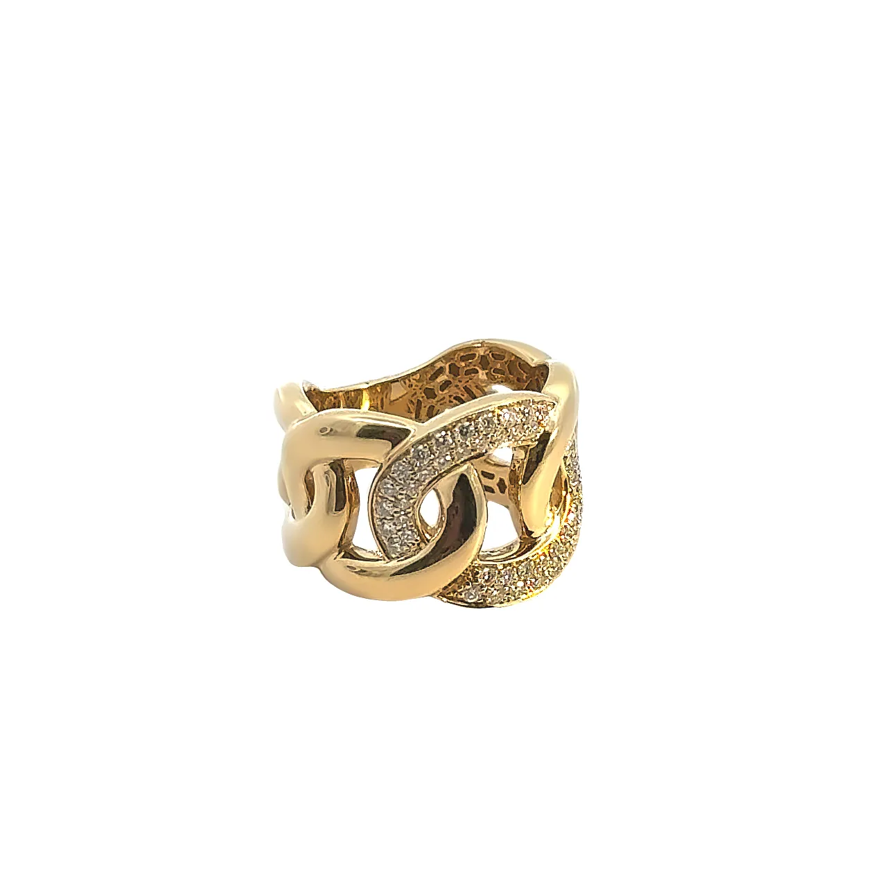 Diamond Link Fashion Ring