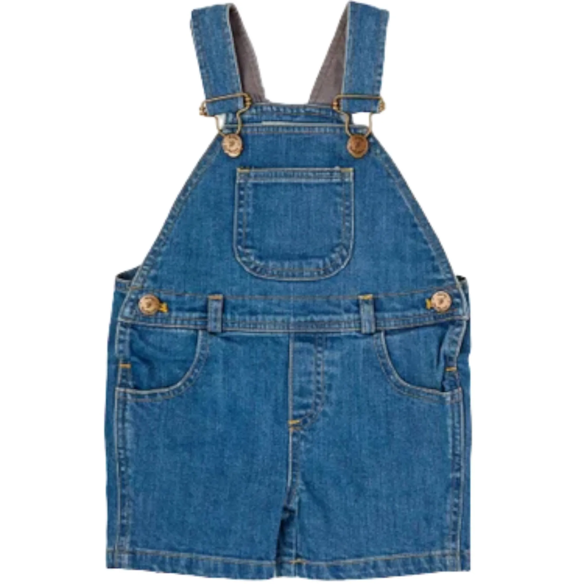 Dotty Dungarees Classic Stonewash Denim Overall Shorts