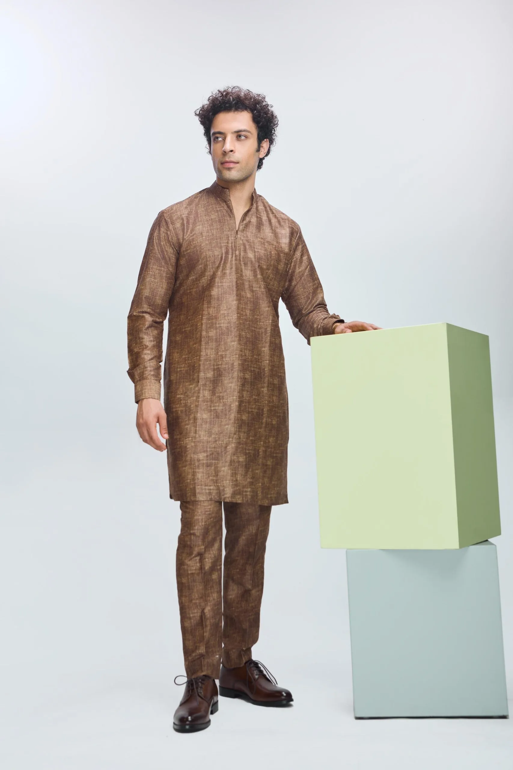 Embroidered Bundi with Kurta &  Straight Pants