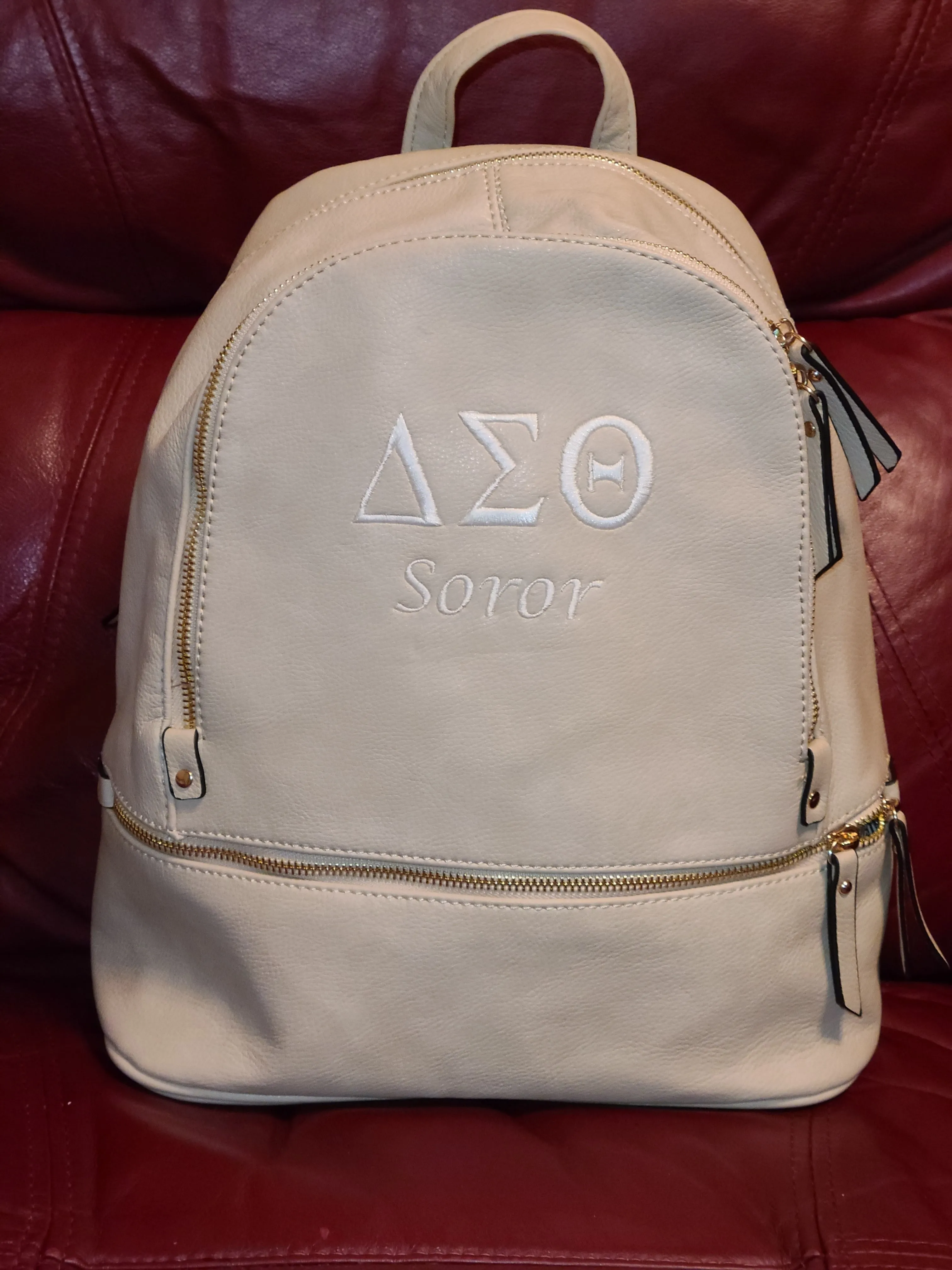 Embroidered Delta Sigma Theta Fashion Backpack