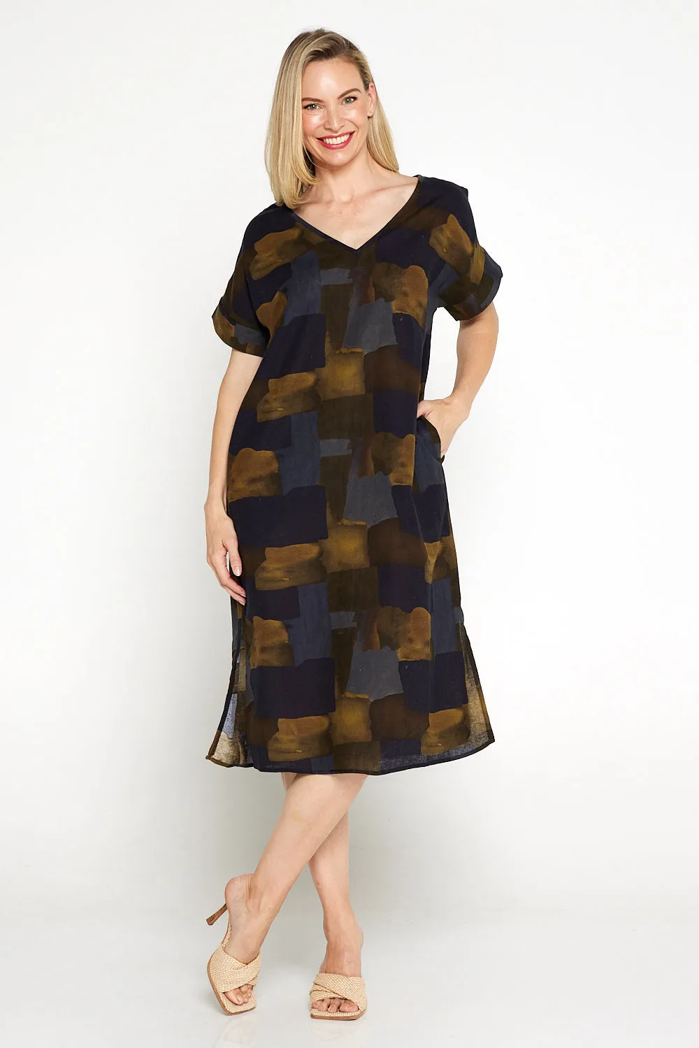 Esiteri Cotton Dress - Winter Forest