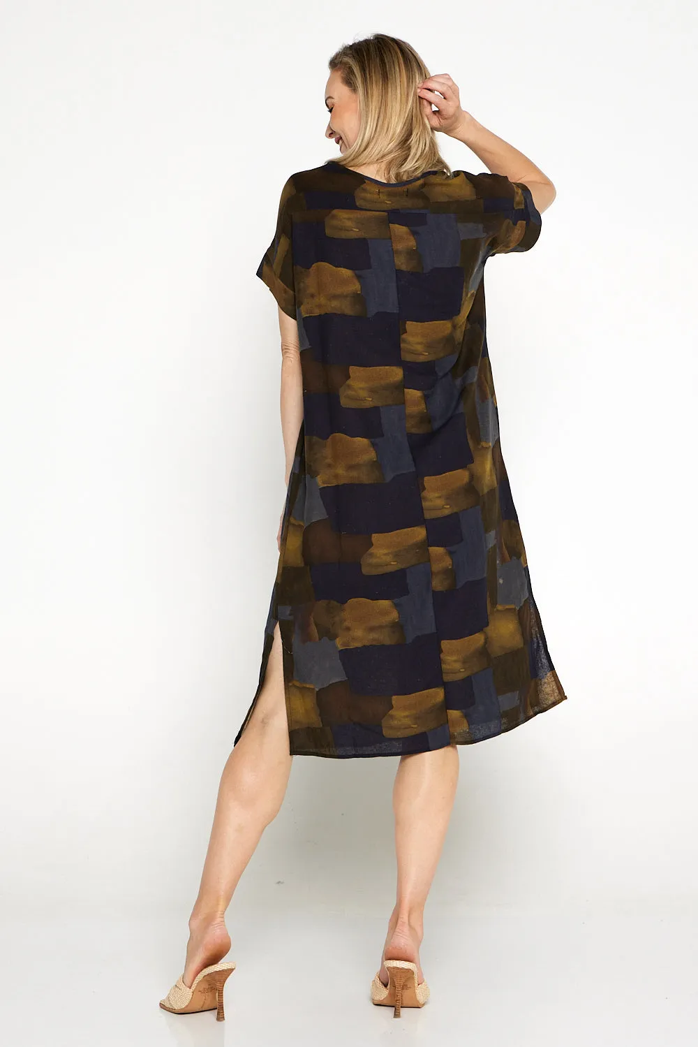 Esiteri Cotton Dress - Winter Forest