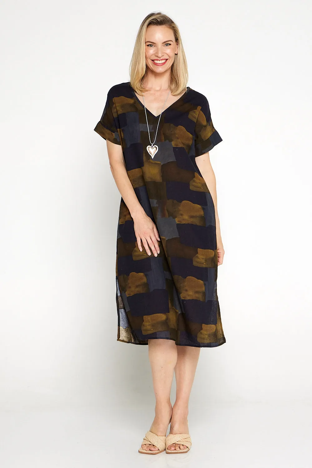 Esiteri Cotton Dress - Winter Forest