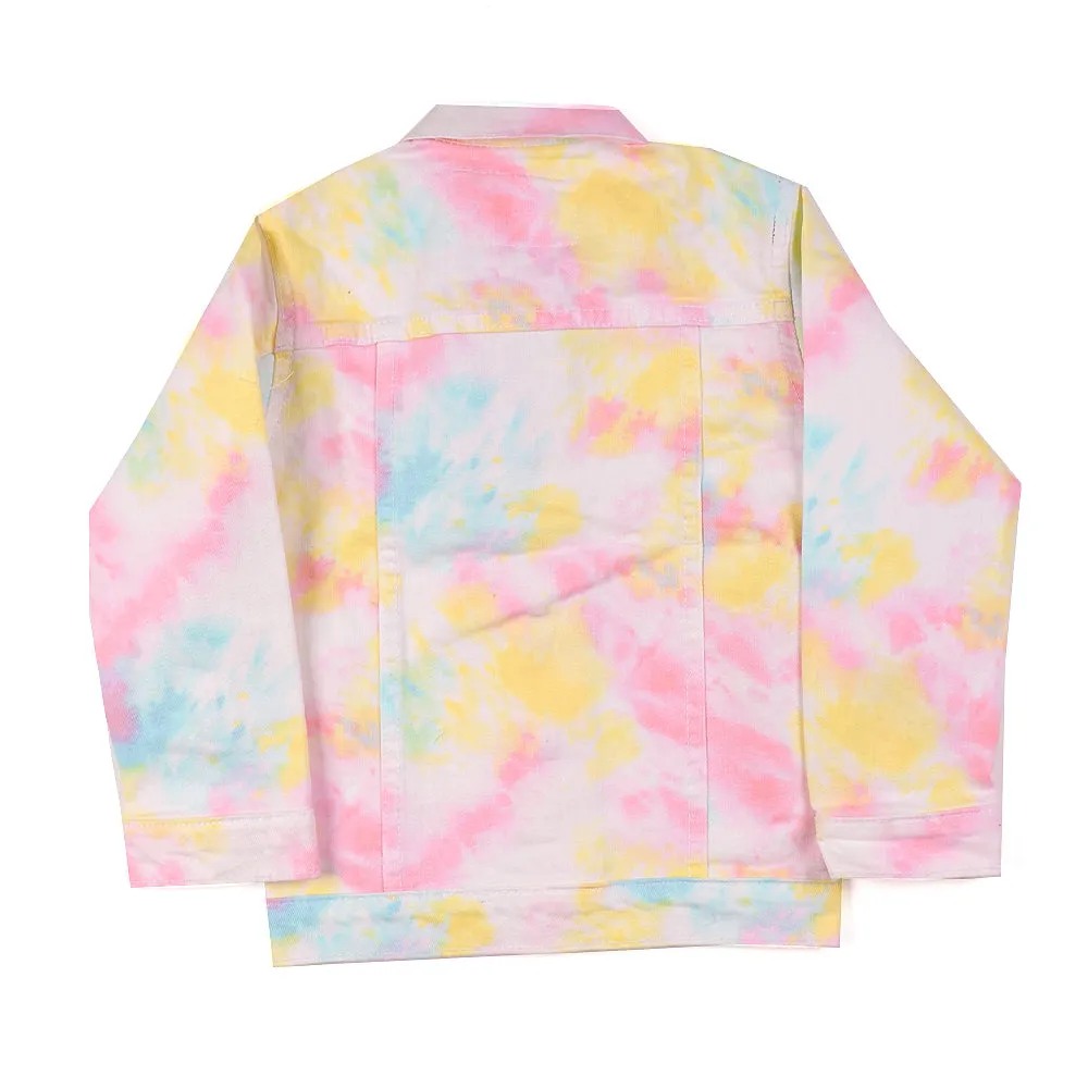 Fashion Girls Denim Jacket - Tie & Dye