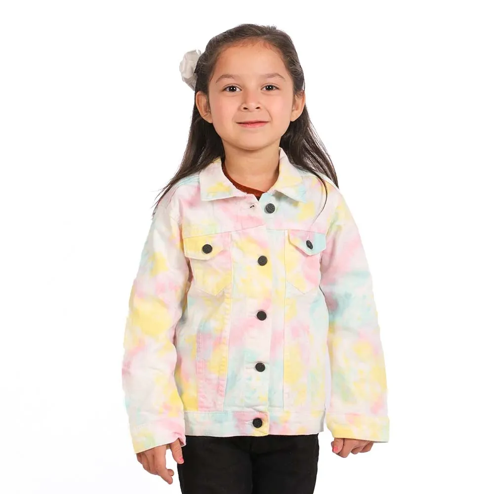 Fashion Girls Denim Jacket - Tie & Dye