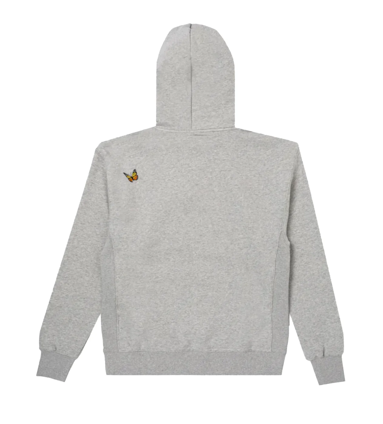 Felt Butterfly Fleece Hoodie Grey