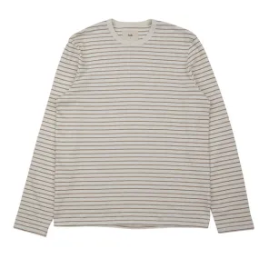 Folk LS Textured Stripe T-Shirt - Tobacco Stripe