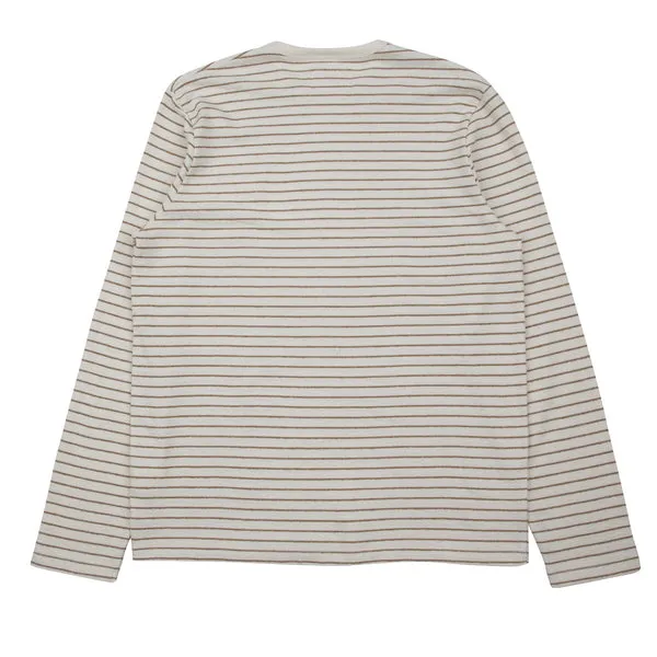 Folk LS Textured Stripe T-Shirt - Tobacco Stripe