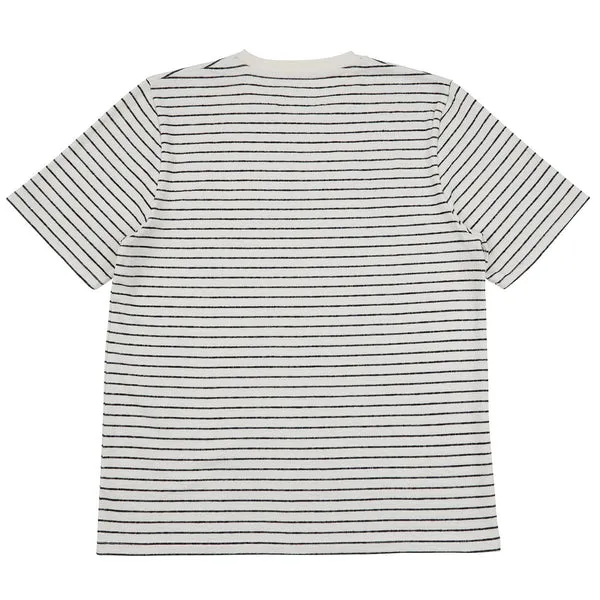 Folk Textured Stripe T-Shirt - Ecru / Black