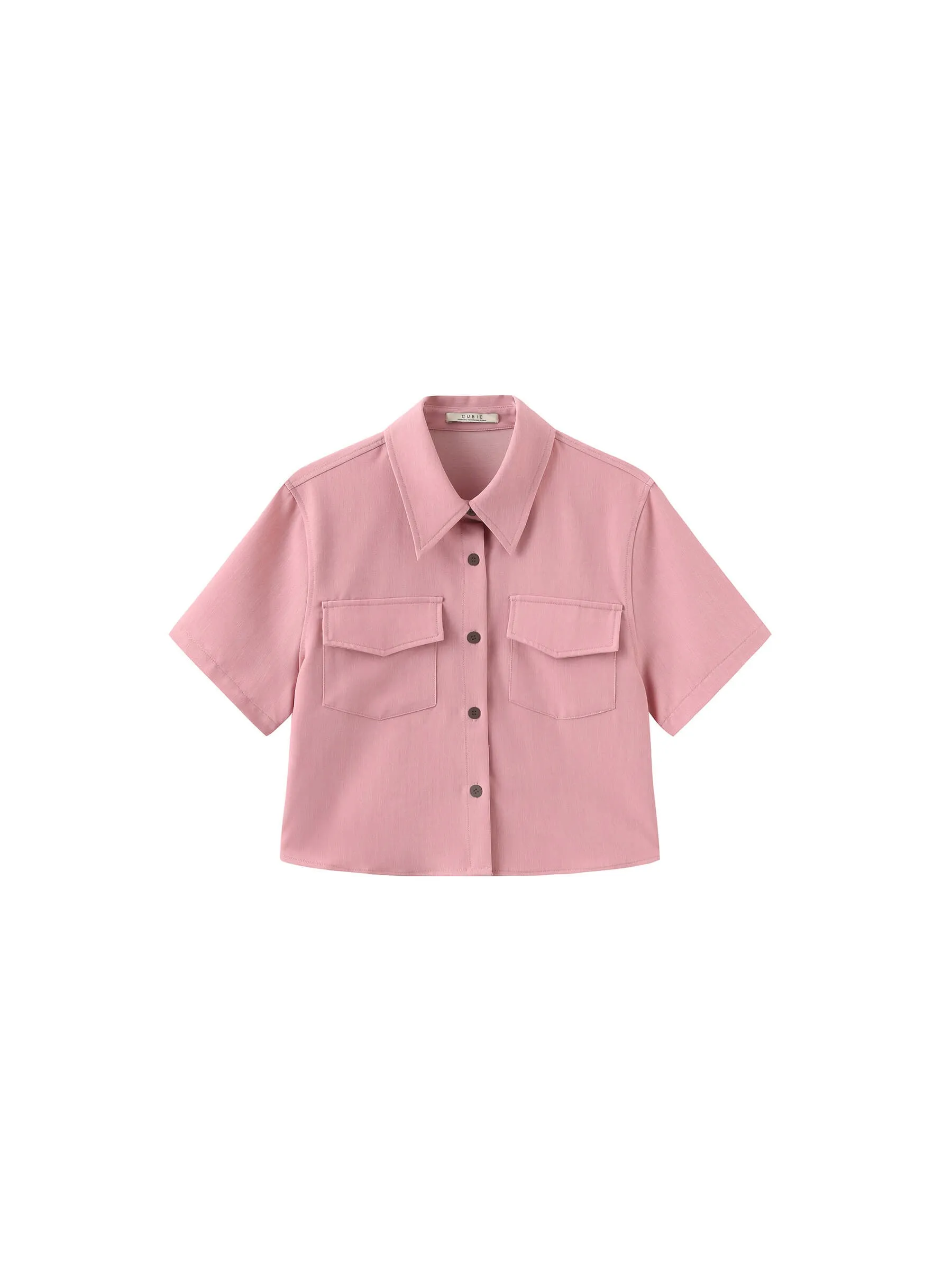 Fresh Color Lapel Short Shirt