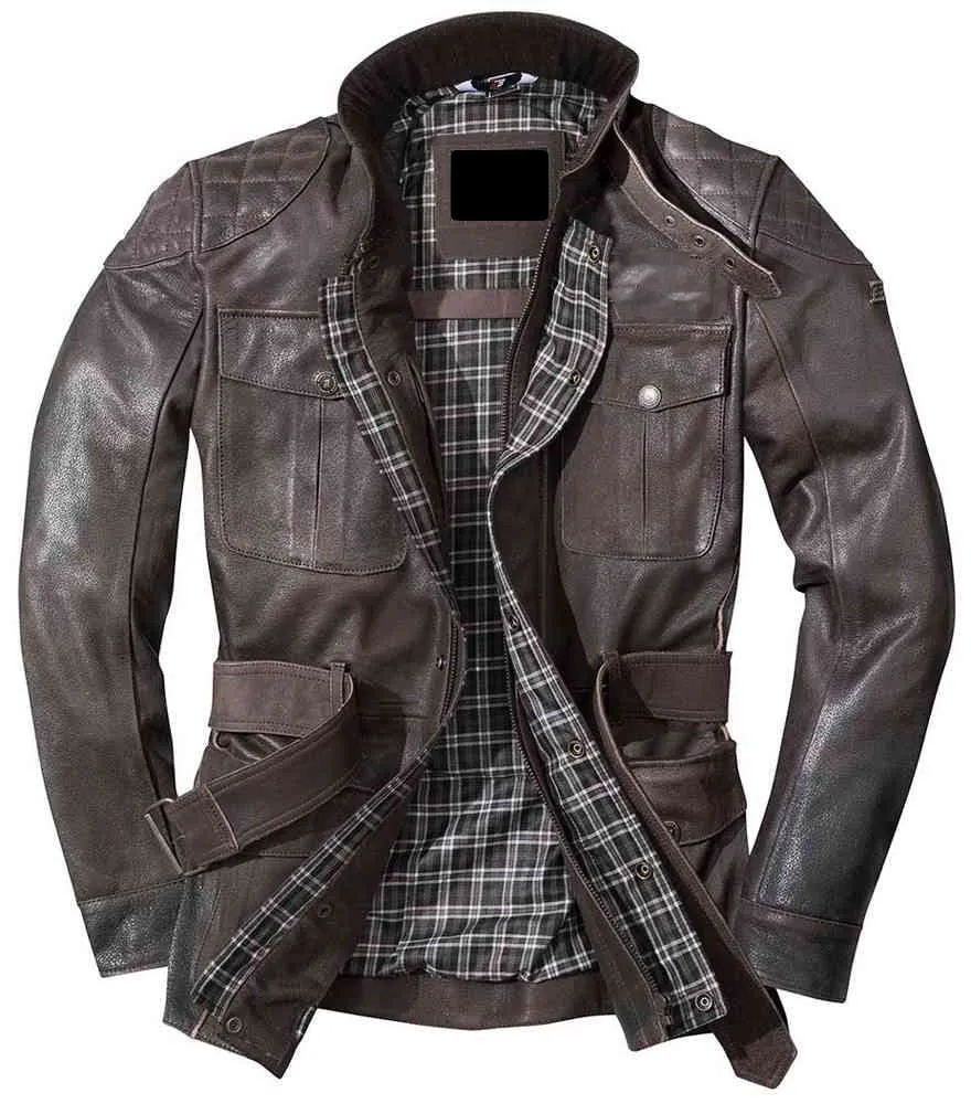 Genuine Leather Jacket With Belt Style