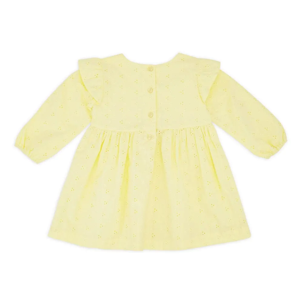 Girl Frock with Bloomer, Yellow 6-24 Months