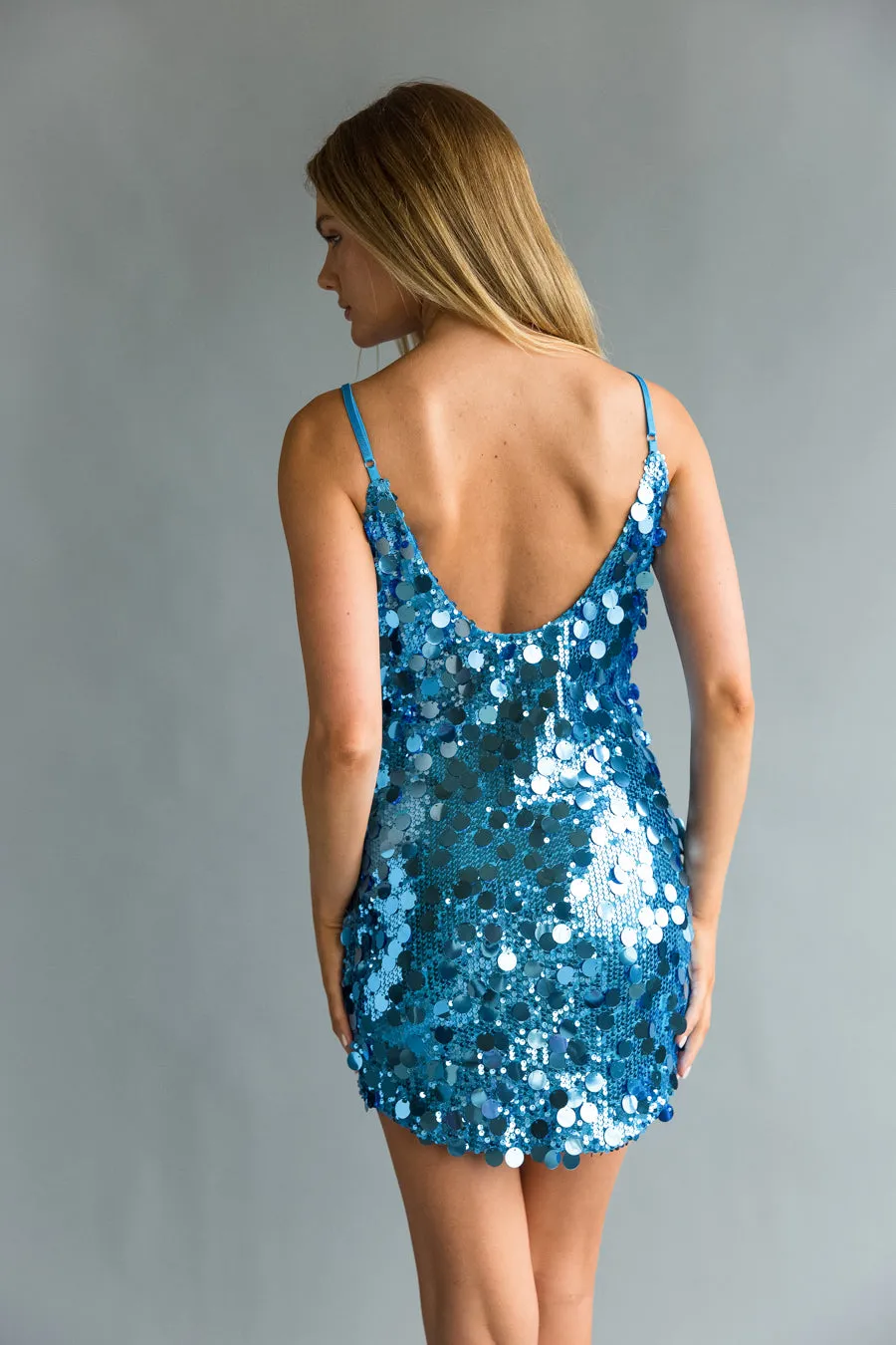 Giselle Disc Sequin Bodycon Mini Dress