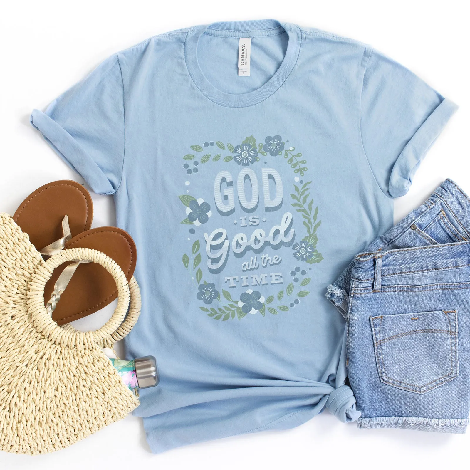 God Is Good Floral Tee