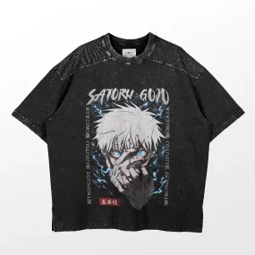 Gojo Satoru Jujutsu Kaisen Shirt with Lightning Design – Stylish Anime Apparel