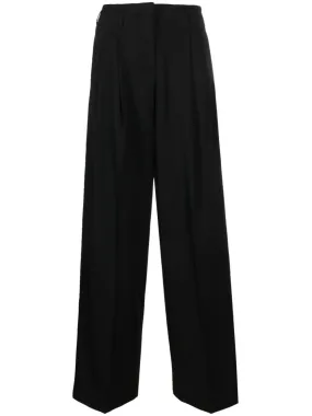 GOLDEN GOOSE Wide Leg Pants in Light Dry Wool Gabardine