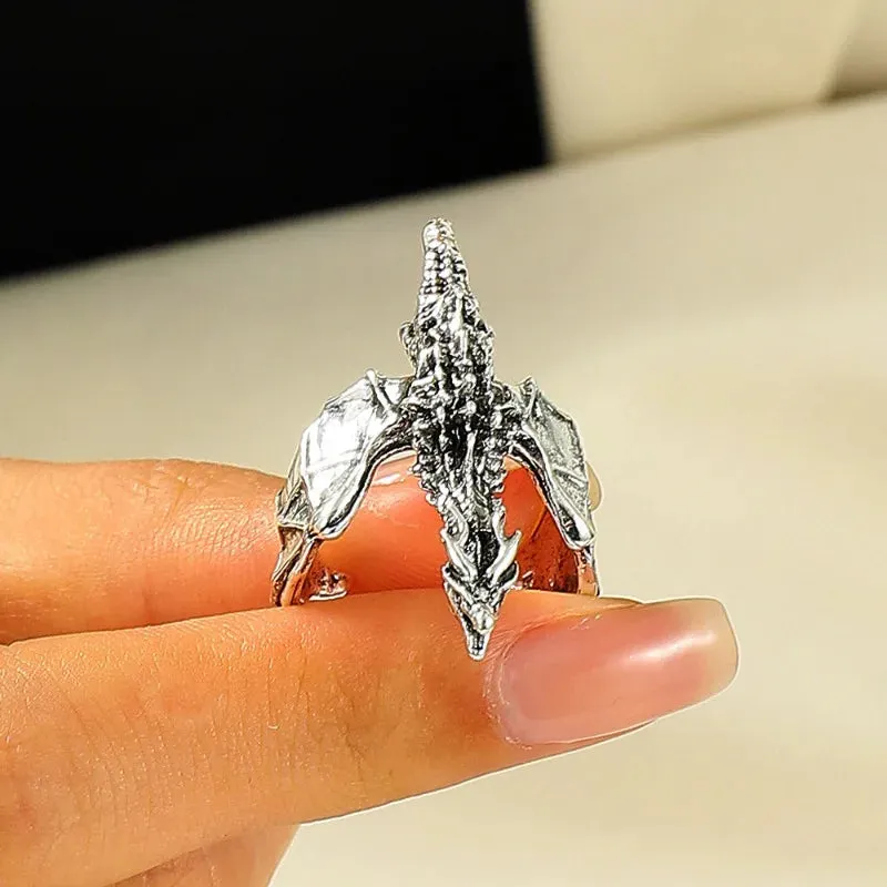 Gothic Flying Dragon Retro Ring