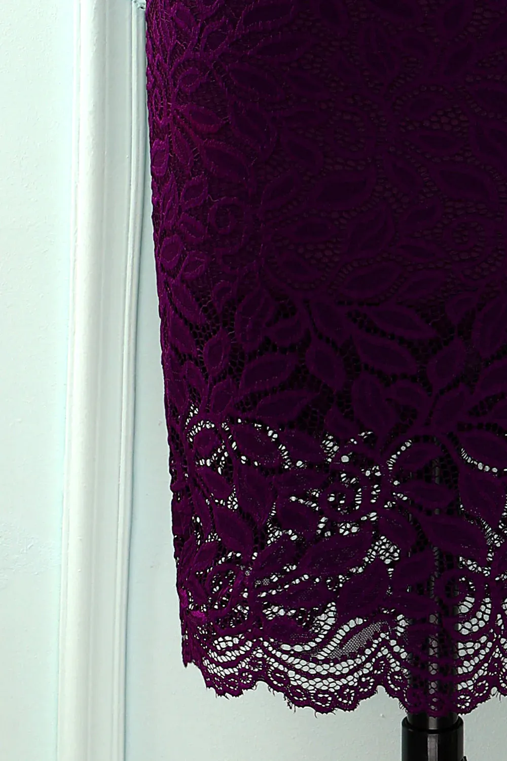 Grape Bodycon Lace Dress Mother of Bride Dress