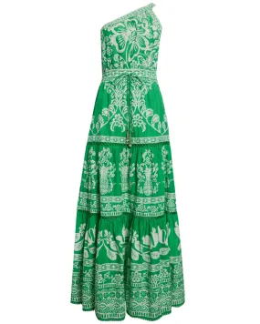 Green Sweet Garden Maxi Dress