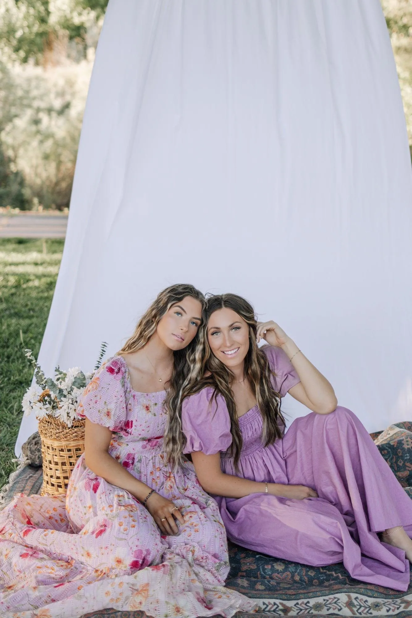 Greta Maxi Dress in Floral Pink