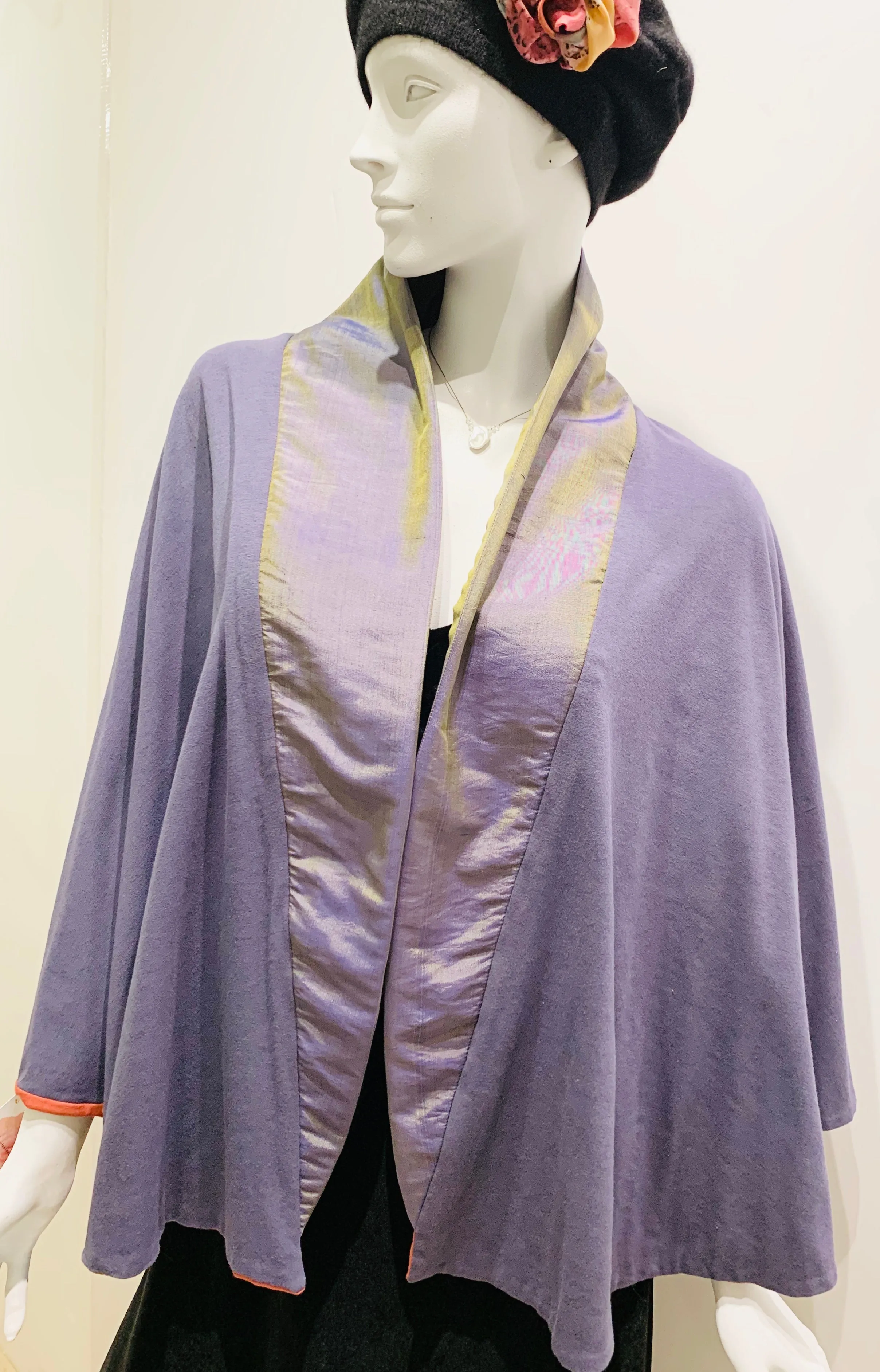 Grey Violet & Orange - Magic Swing Cape