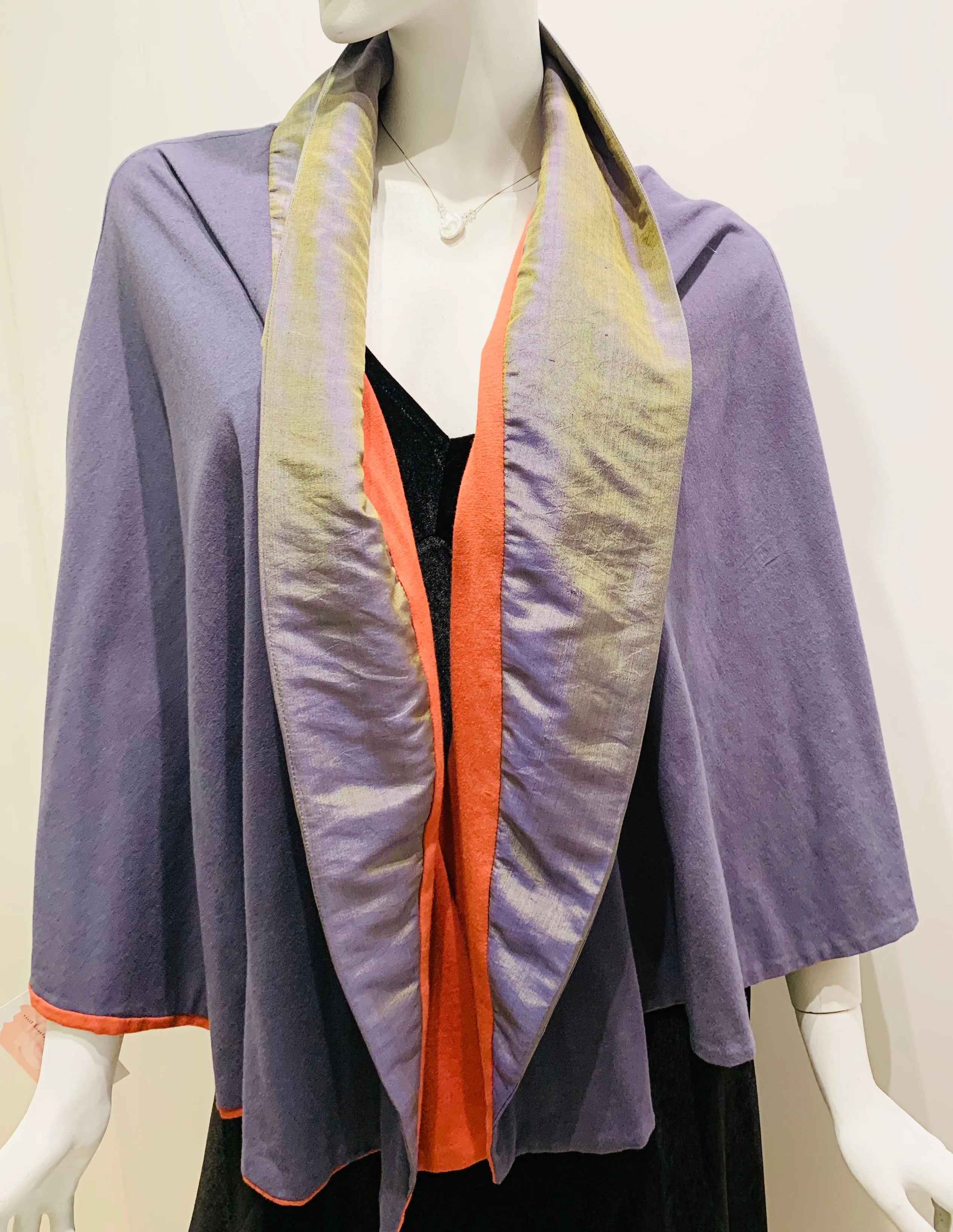 Grey Violet & Orange - Magic Swing Cape