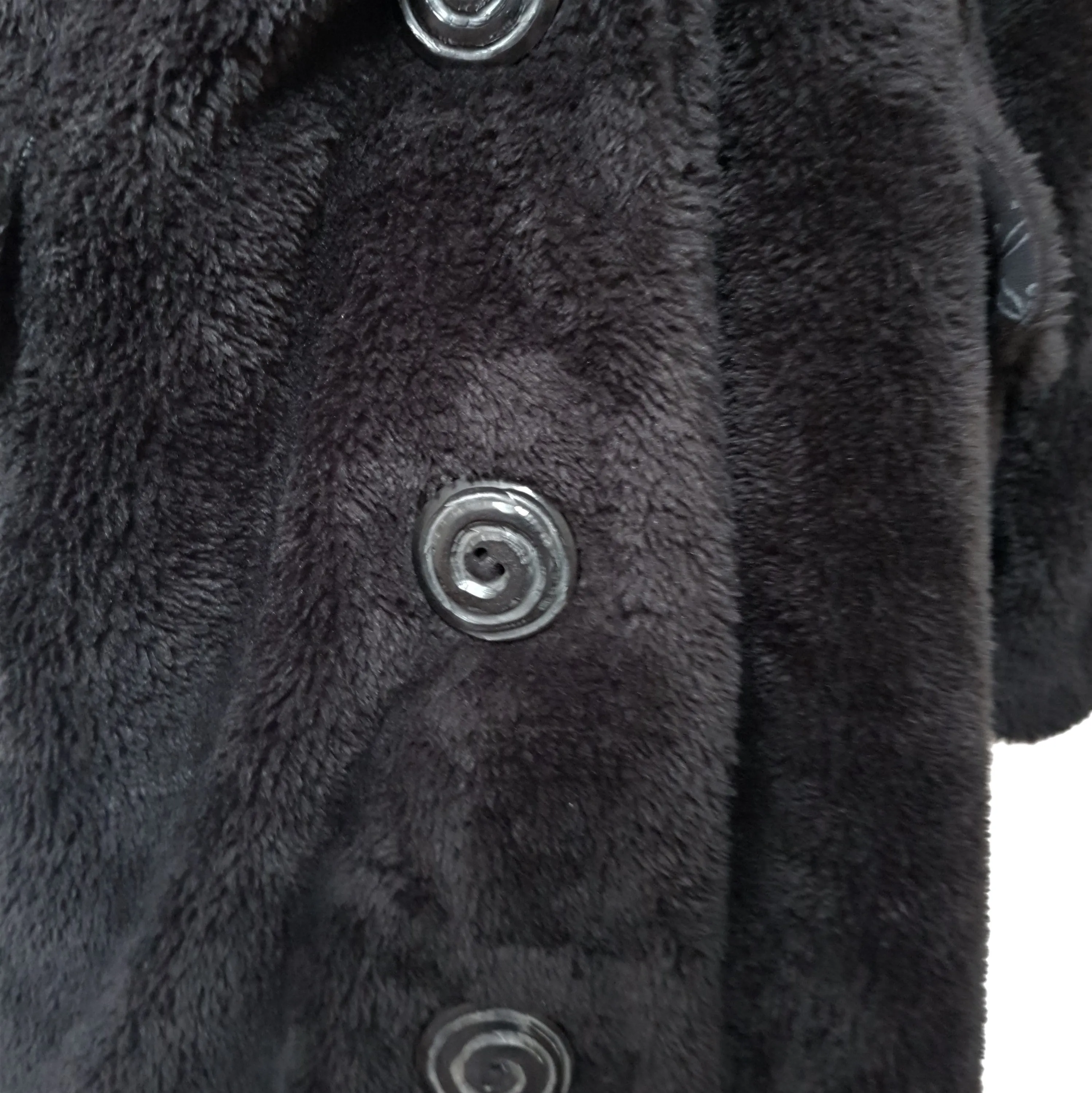 GRINGO FAIR TRADE Black Faux Fur Coat