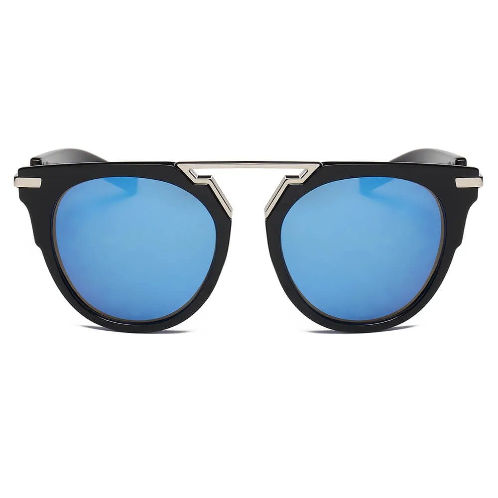 HANOVER | Unisex Fashion Brow-Bar Round Sunglasses